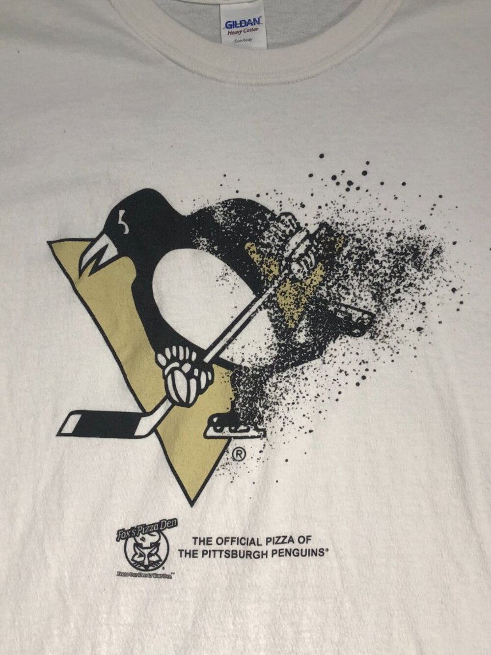 Pittsburgh Penguins Men XL T-shirt Foxs Pizza Den NHL - Picture 7 of 9